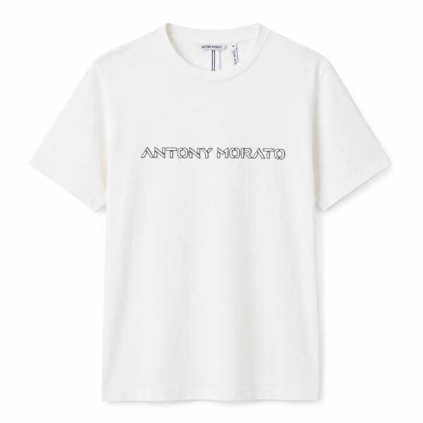 Antony Morato T-shirts Blanc - T-SHIRT COUPE CLASSIQUE AVEC IMPRESSION DU LOGO - XL - Ref 35 €
